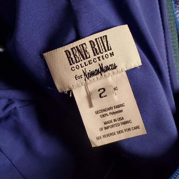 Rene Ruiz Collection For Neiman Marcus Floral Lace Illusion Organza Gown Size 3 - Picture 3 of 16